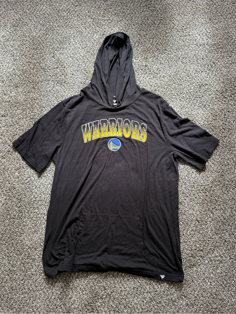 Fanatics Golden State Warriors Basketball Hooded Short Sleeve Shirt Men's XL